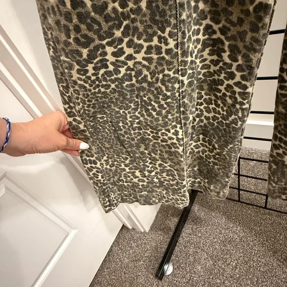 Leopard Print jumpsuit overalls with Pockets - Picture 2 of 5